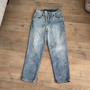 Cat & Jack Light Blue Floral Jeans